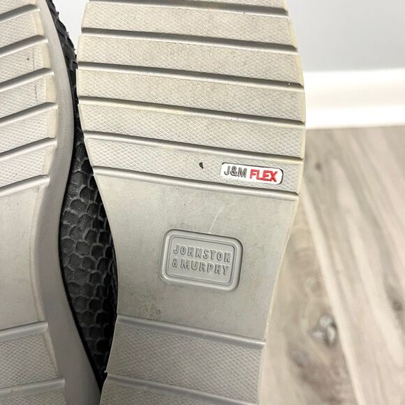 Johnston & Murphy Loafers Women’s 8 Penelope Gray Textured Leather Slip On Flats - Picture 6 of 7